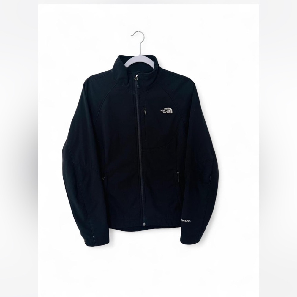 The North Face Women TNF Apex Jacket Black Soft Shell Full Zip Size Large